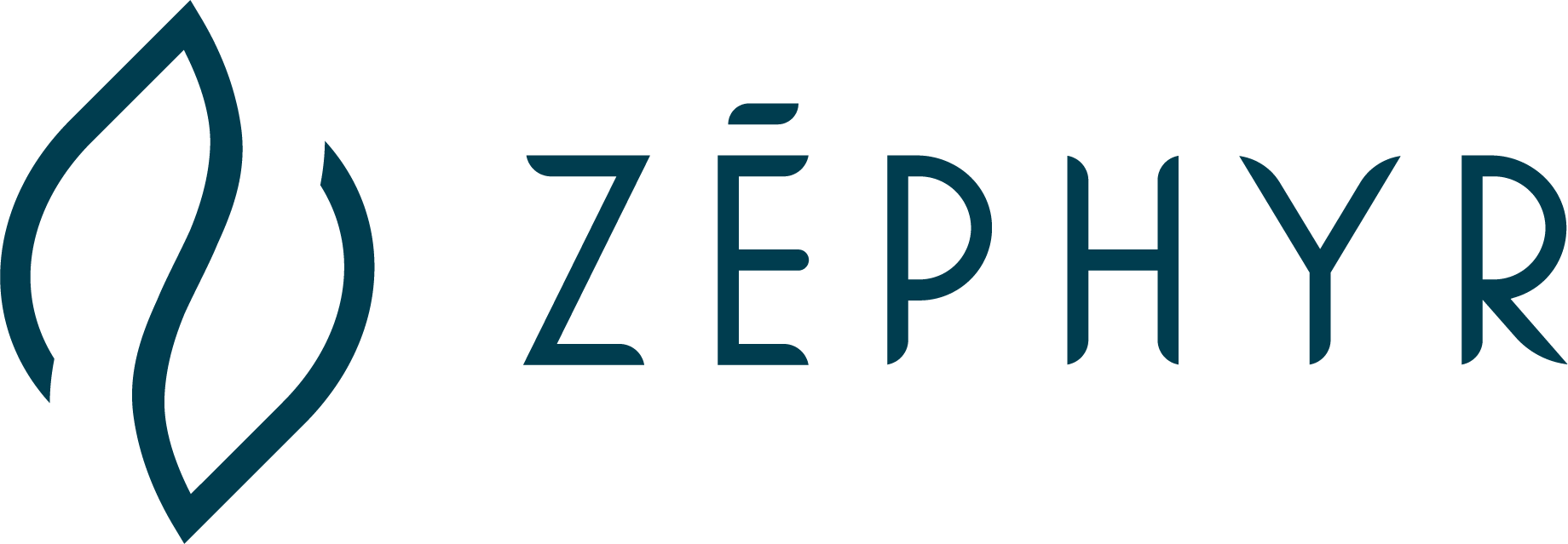 logo de zéphyr decoration en bleu foncé
